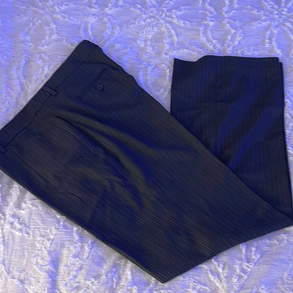 Grey pinstripe pants